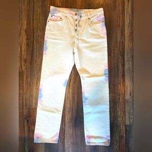 Levis 501 Button Fly Tie-Dye Jeans